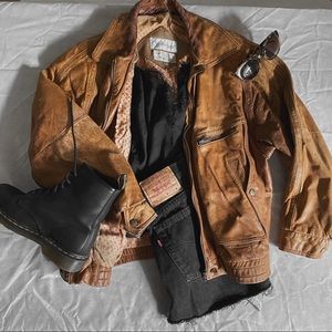 Vintage Tan Leather Jacket